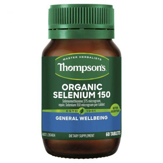 Thompsons Organic Selenium 150mcg 60 Tablets - QVM Vitamins™