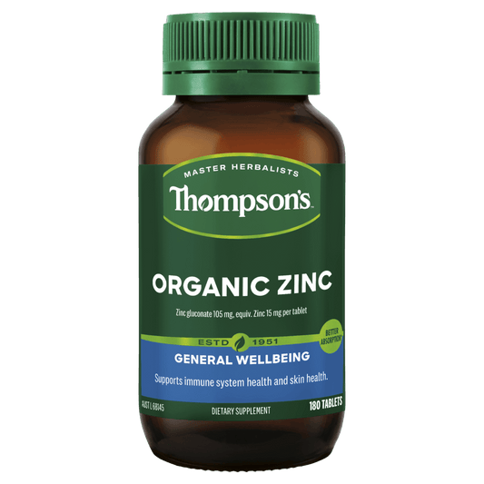 Thompsons Organic Zinc 180 Tablets - QVM Vitamins™