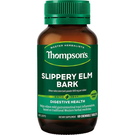 Thompsons Slippery Elm Bark 800mg 60 Tablets - QVM Vitamins™