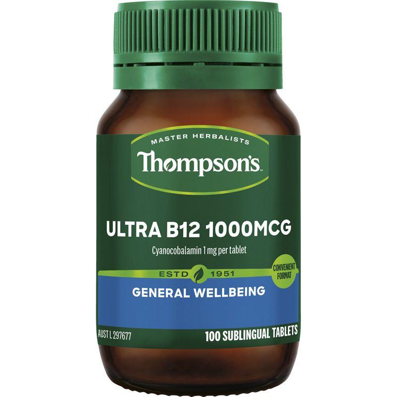 Thompsons Ultra B12 1000mcg 100 Tablets - QVM Vitamins™