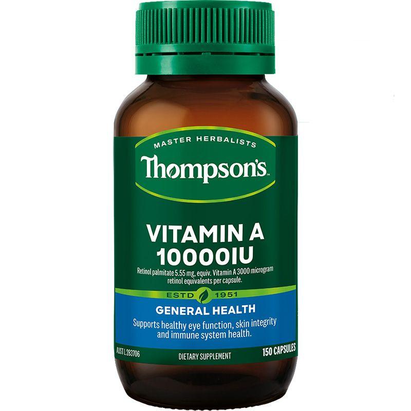 Thompsons Vitamin A 10000iu 150 Capsules - QVM Vitamins™