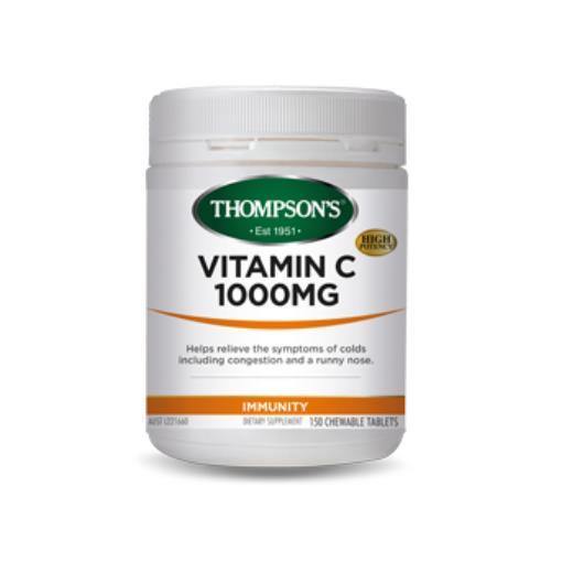 Thompsons Vitamin C Chewable 1000mg 150 Tablets - QVM Vitamins™