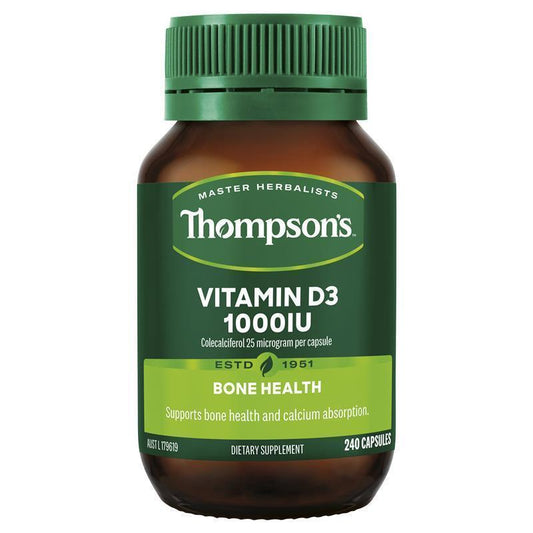 Thompsons Vitamin D3 1000IU 240 Capsules - QVM Vitamins™