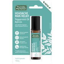 Thursday Plantation Headache Pain Relief Peppermint Roll On 9ml - QVM Vitamins™