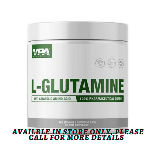 VPA L-Glutamine Powder 200g - QVM Vitamins™