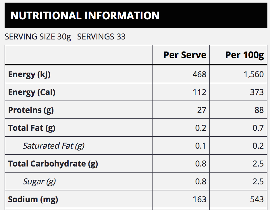 VPA Whey Isolate Protein (WPI) - 1kg (33 Serves) - QVM Vitamins™