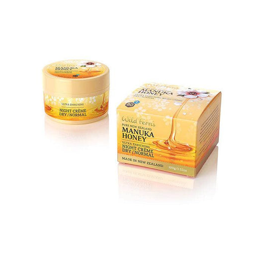 Wild Ferns Manuka Honey Night Crème – Dry to Normal 100g - QVM Vitamins™