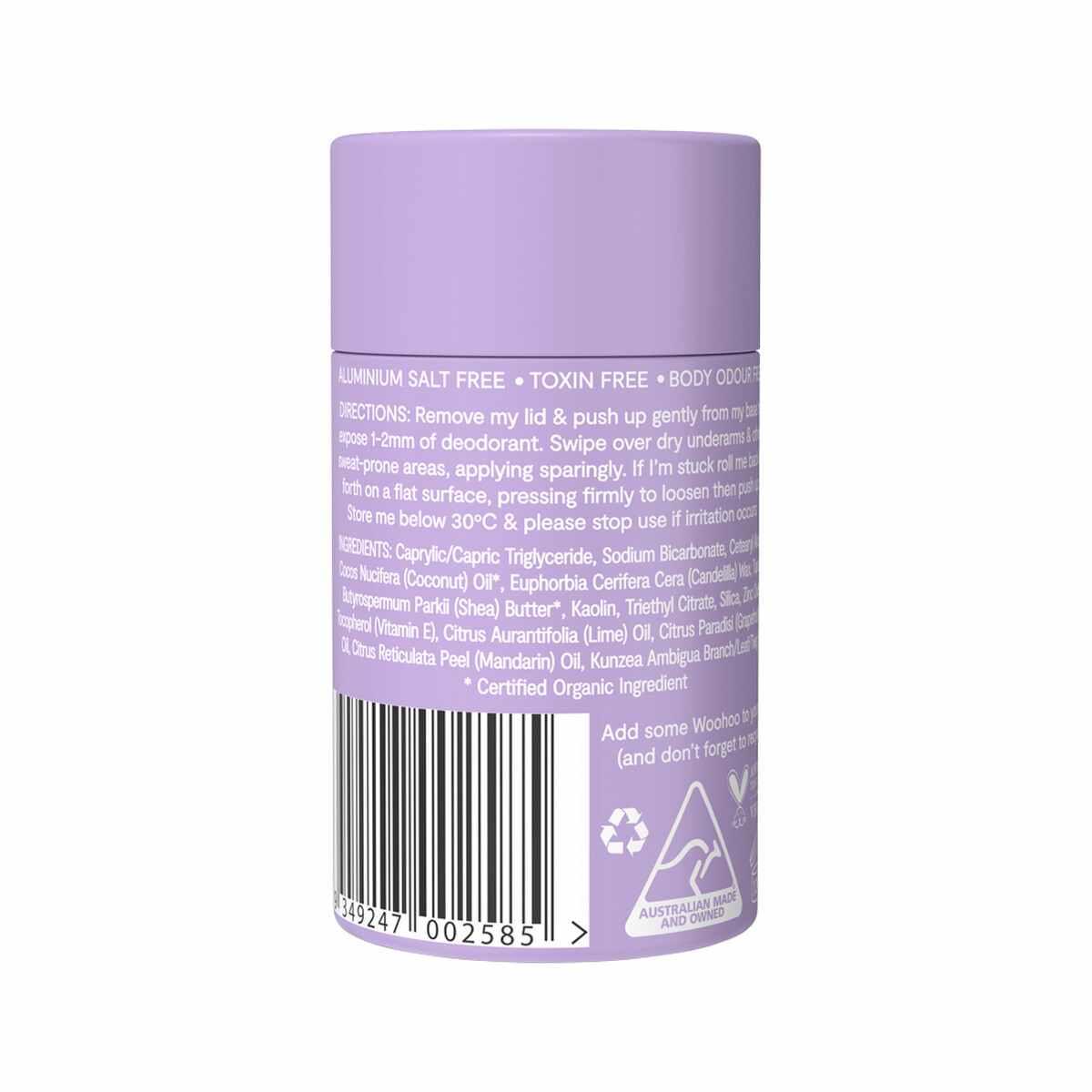 Woohoo Deodorant and Anti-Chafe Stick Pop (Extra Strength) 60g - QVM Vitamins™