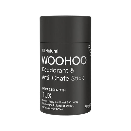 Woohoo Deodorant and Anti-Chafe Stick Tux (Extra Strength) 60g - QVM Vitamins™