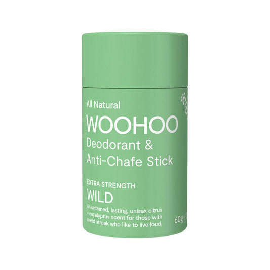 Woohoo Deodorant and Anti-Chafe Stick Wild (Ultra Strength Unisex) 60g - QVM Vitamins™
